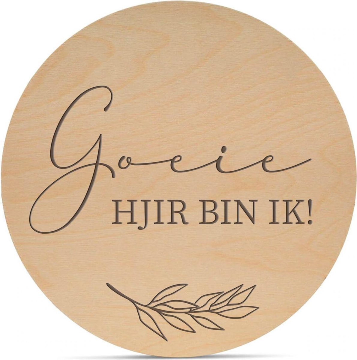 Goedkoopste BONT | Mijlpaalcirkels Hout - Goeie hjir bin ik FRIES- Lasergravure - Baby - Rond - Milestone kaarten - Babyshower of kraamcadeau - Newborn - Weken en maanden - Zwanger - Geboorte cirkels