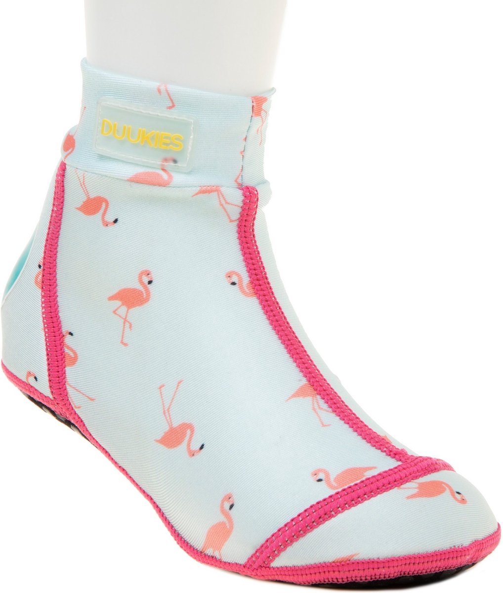 Duukies - Meisjes UV-strandsokken - Flamingo Mint - Mint - maat 20-21EU