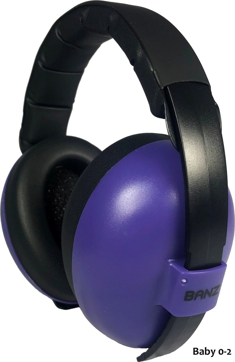 Banz - Geluidsreducerende oorbeschermers voor kinderen - Hear no Blare - Donkerpaars - maat Onesize (2-5yrs)