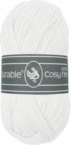 10 x Durable Cosy extra fine white - wit (310) - acryl en katoen garen - 50 grams - pendikte 3 a 3,5mm