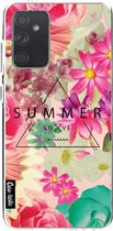 Casetastic Samsung Galaxy A72 (2021) 5G / Galaxy A72 (2021) 4G Hoesje - Softcover Hoesje met Design - Summer Love Flowers Print