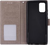 Shop4 - Samsung Galaxy A02s Hoesje - Wallet Case Mandala Patroon Grijs
