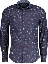 Colours & Sons Overhemd - Modern Fit - Blauw - M