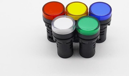 22 mm led-signaallampje voor paneelmontage [380v vertel me kleur] | bol.com
