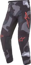Alpinestars Racer Tactical Gray Camo Red Fluo Motorcycle Pants 32