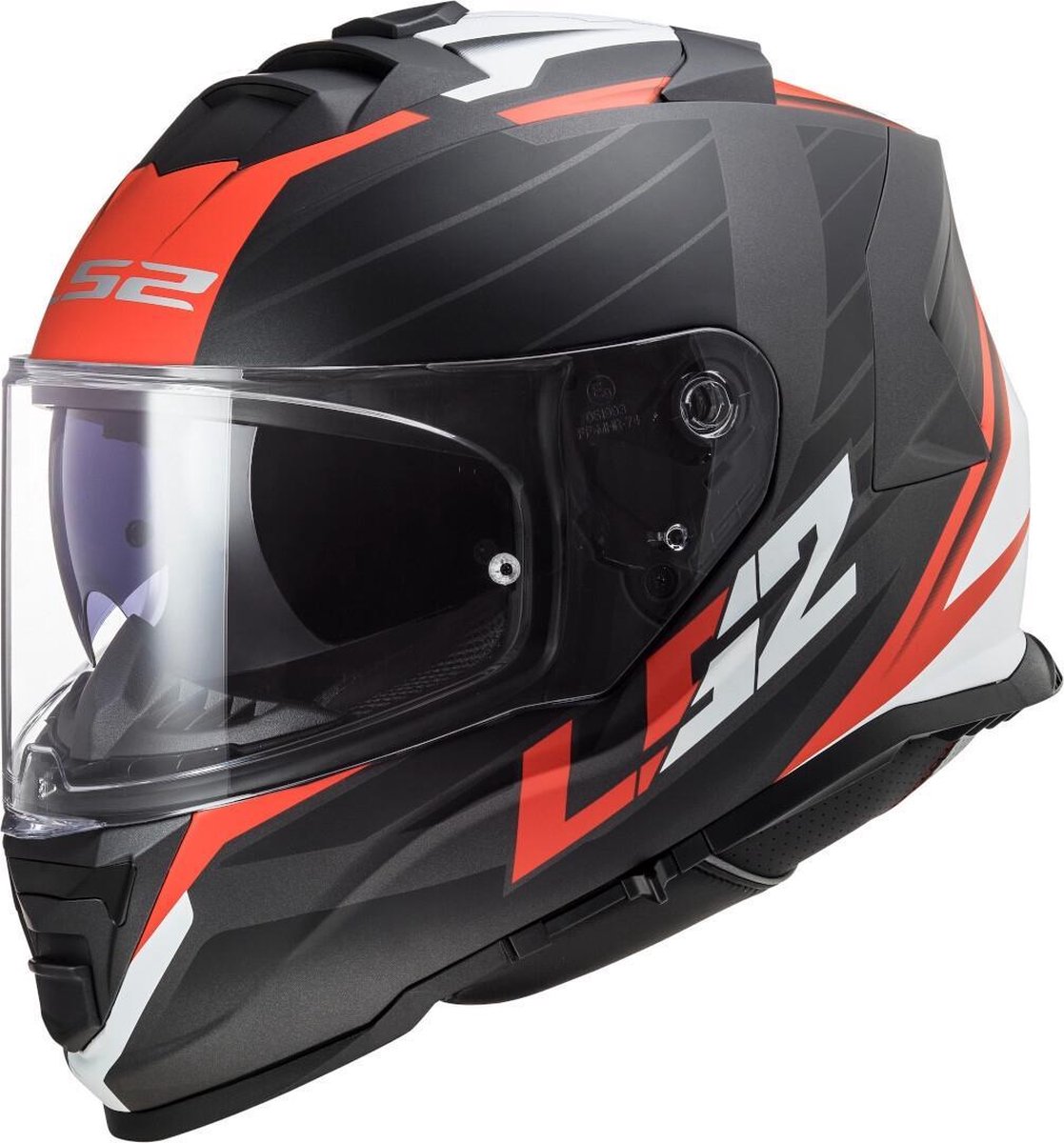 LS2 FF800 Storm Nerve Mat Zwart Rood Integraalhelm - Helm
