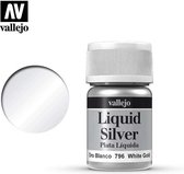 Vallejo 70796 Liquid Silver - White Gold Verf potje