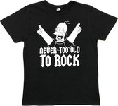 Logoshirt - T-shirt Unisex - The Simpsons - Never Too Old To Rock - Medium