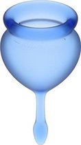 Satisfyer Feel Good Menstruatie Cup Set - Blauw - Blauw - Drogist - Voor Haar - Drogisterij - Verzorging