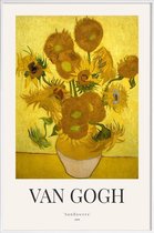 JUNIQE - Poster met kunststof lijst Van Gogh - Zonnebloemen