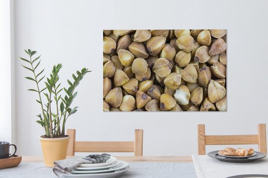 Gros plan de petits grains de sarrasin Toile 60x40 cm - Tirage photo sur toile (Décoration murale salon / chambre)