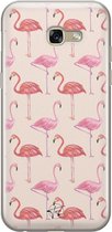 Samsung Galaxy A5 2017 siliconen hoesje - Flamingo - Soft Case Telefoonhoesje - Roze - Print