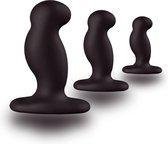 ANAL STARTER KIT 3 Solid Sillicone Anal Plugs - Black