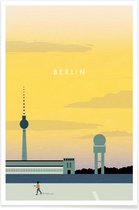 JUNIQE - Poster Berlijn - retro -40x60 /Geel