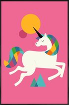 JUNIQE - Poster in kunststof lijst To Be A Unicorn -40x60 /Kleurrijk