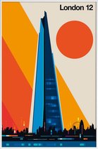 JUNIQE - Poster in kunststof lijst London 12 -40x60 /Kleurrijk