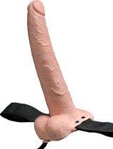 Fetish Fantasy 9" Hollow Rechargeable Strap-On with Balls, Flesh
