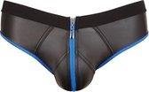 Slip Met Open Achterkant - Zwart/Blauw