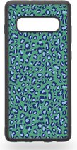 Green and blue leopard Telefoonhoesje - Samsung Galaxy S10+