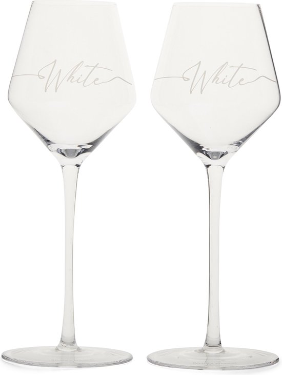 Riviera Maison Wijnglazen Witte Wijn - RM White Wine Glass - Transparant - Set 2 Stuks cadeau geven