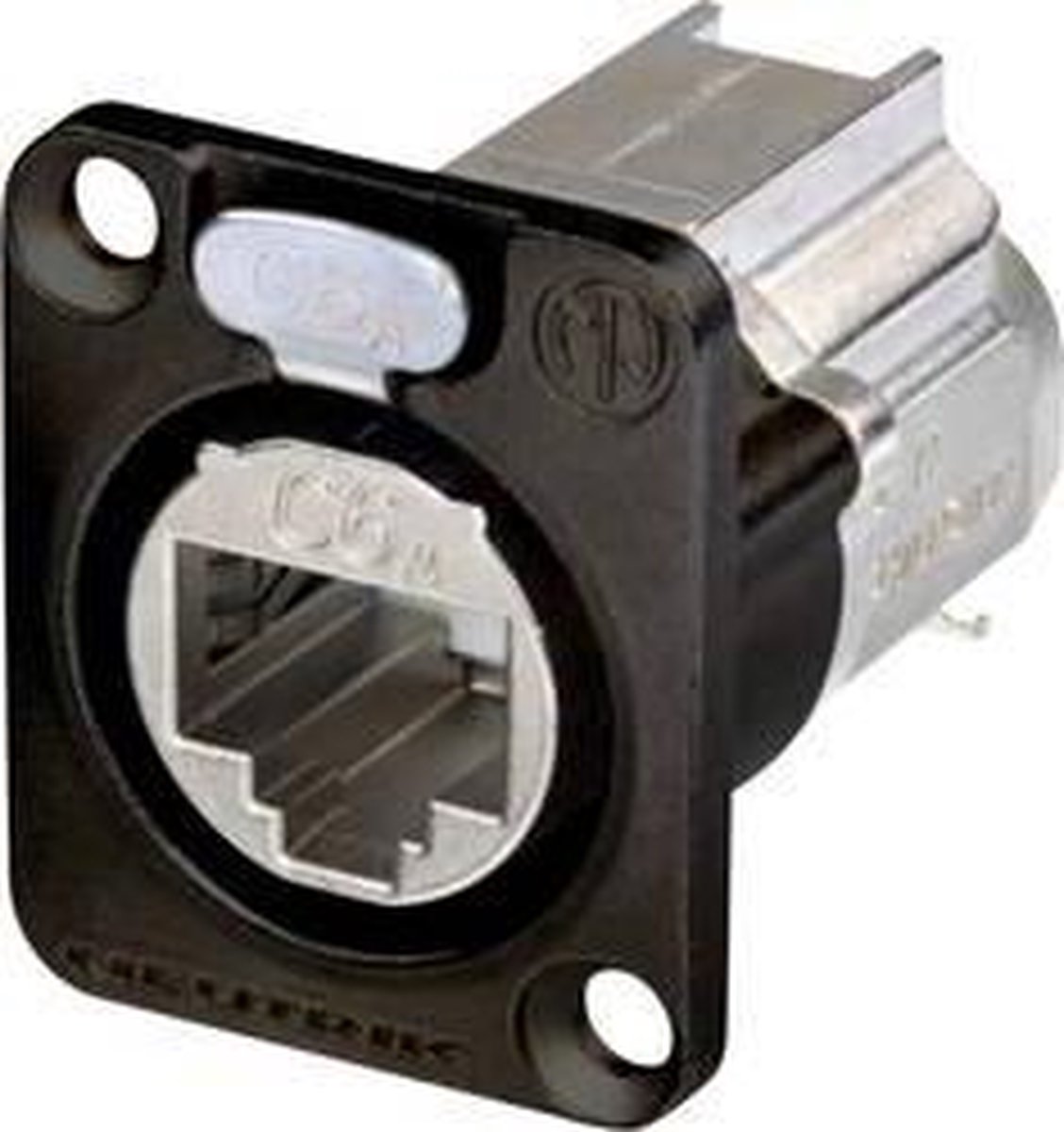 Neutrik NE8FDX-Y6-B RJ45-dataconnector etherCON D-serie NE8FDX-Y6-B Bus, recht Aantal polen: 8P8C Zwart 1 stuk(s)