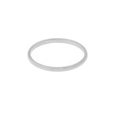 Ring basic rond smal - Maat 16 - Zilver - Stainless steel (verkleurt niet)