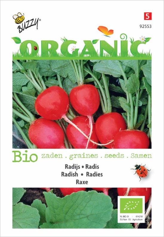 Buzzy Seeds radijs Raxe bio – snel resultaat uit eigen tuin