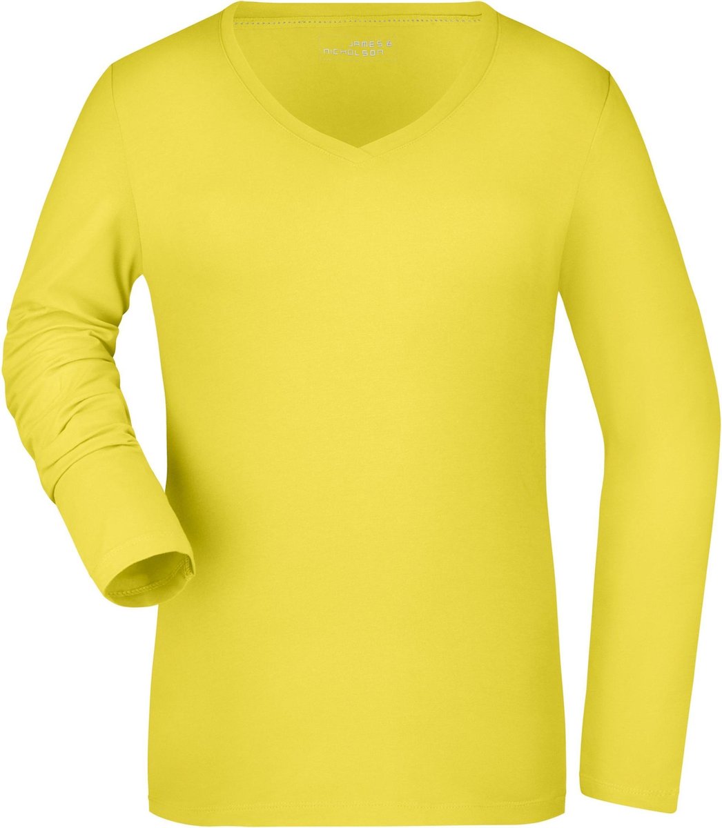 Turquoise dames v hals shirt lange mouw XL bol
