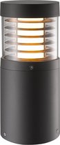 Lucande - LED buitenlamp - 1licht - drukgegoten aluminium, polycarbonaat - H: 26.5 cm - grafietgrijs, helder - Inclusief lichtbron