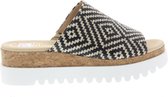 Dames Gabor slipper - Zwart wit - Maat 38