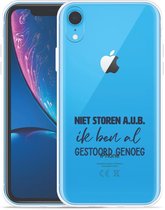 Geschikt voor Apple iPhone Xr Hoesje Niet Storen A.U.B. - Designed by Cazy