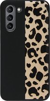 ADEL Siliconen Back Cover Softcase Hoesje Geschikt voor Samsung Galaxy S21 - Luipaard Bruin