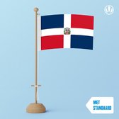 Tafelvlag Dominicaanse Republiek 10x15cm | met standaard