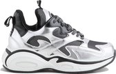 Buffalo Cai Silver Imi Suede / Mesh Zilver - Maat 41