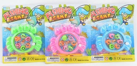 Thumbnail van een extra afbeelding van het spel Visspel magnetisch - 6 visjes - fishing game - diverse kleuren
