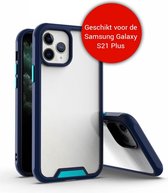 Samsung Galaxy S21 Plus Bumper Case Hoesje - Galaxy S21 Plus – Transparant / Blauw