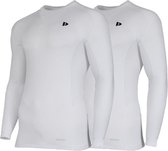 2-Pack Donnay Thermoshirt Lange mouw - Baselayer - Heren - Wit - S