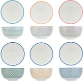 Cosy en Trendy Celine Bowl - Multikleur - D15xh8cm - Porselein - (set van 6 ) en Yourkitchen E-kookboek