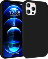geschikt voor Apple iPhone 12 Pro Max silicone case - 6.7 inch - zwart
