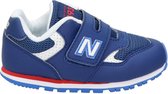 New Balance 376 jongens klittenband sneaker - Blauw wit - Maat 28