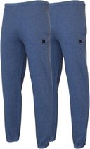 2- Pack Donnay Joggingbroek met elastiek - Sportbroek - Heren - Maat XL - Donkerblauw gemeleerd