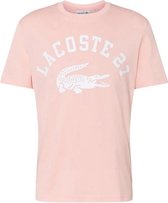 Lacoste big logo O-hals shirt roze - L