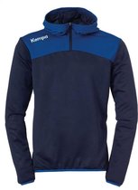 Kempa Emotion 2.0 Hoody met 1-4 Rits Marine Blauw-Royal Blauw Maat 2XL