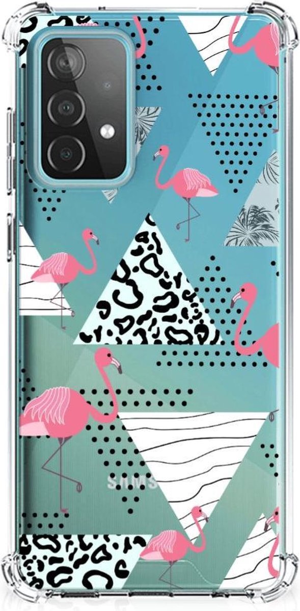Samsung Galaxy A52 4G/5G Case Anti-shock Flamingo Triangle