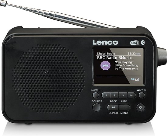 Lenco PDR-035BK - en DAB Draagbare met Radio bol - | Bluetooth® AUX-ingang FM, DAB+ en