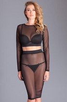 Selena Set - Dames Lingerie - M/L - Topjes - Zwart - Discreet verpakt en bezorgd