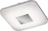 LED Plafondlamp - Torna Vonys - 25W - Aanpasbare Kleur - Dimbaar - Afstandsbediening - Vierkant - Mat Chroom - Kunststof