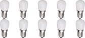 LED Lamp 10 Pack - Igia Santra - 1.5W - E14 Fitting - Helder/Koud Wit 6500K - Mat Wit - Glas