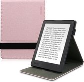 kwmobile case pour Kobo Aura H2O Edition 2 - étui de protection e-reader avec poignée - or rose