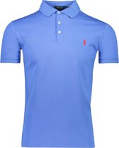 Polo Ralph Lauren  Polo Blauw Getailleerd - Maat S - Heren - Lente/Zomer Collectie - Katoen;Elastaan